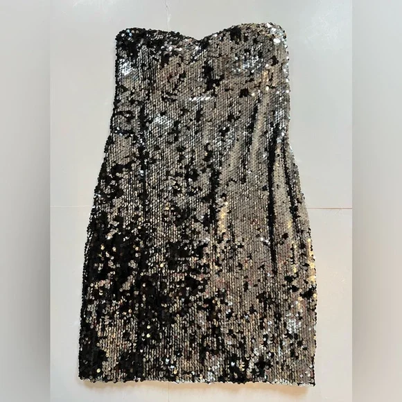 silver sequin mini dress FAR FROM BASIC SEQUIN MINI DRESS IN SILVER  AKIRA